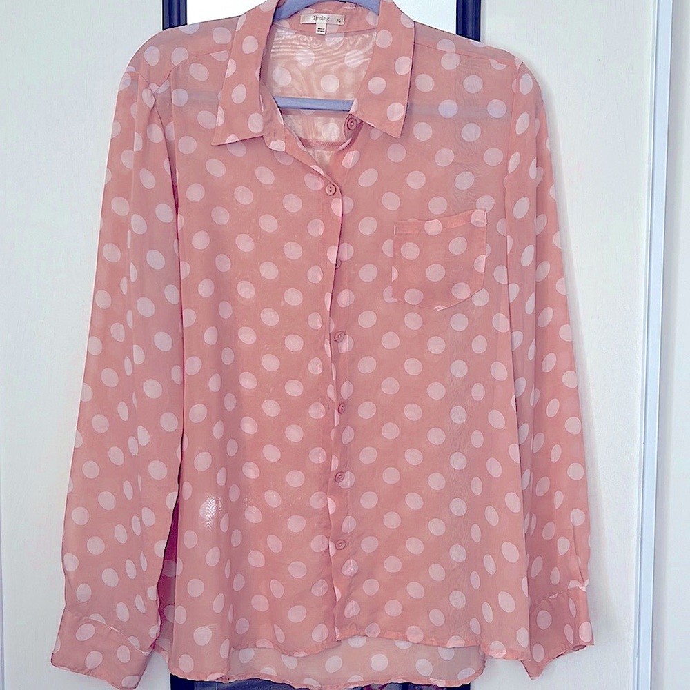 Polka dot button up